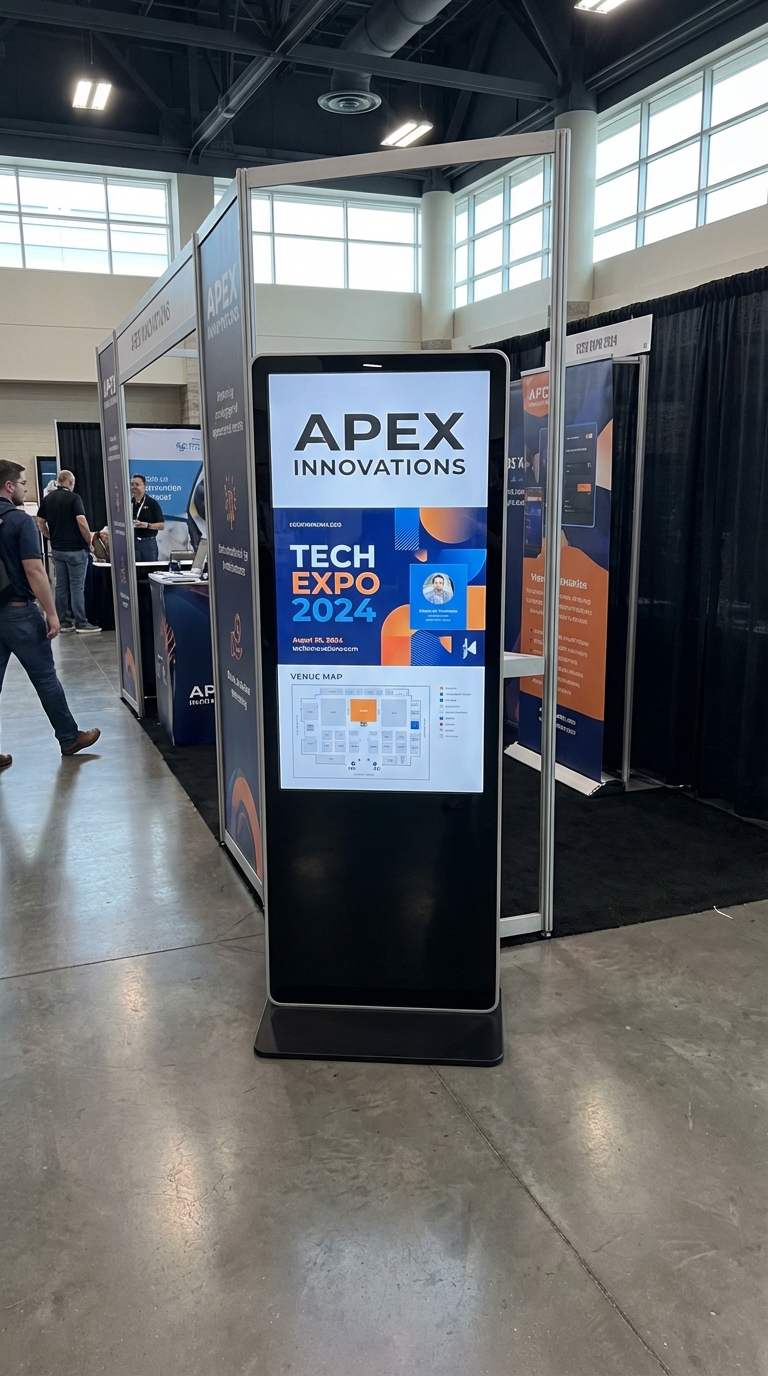 55 inch Android Touchscreen Display in use